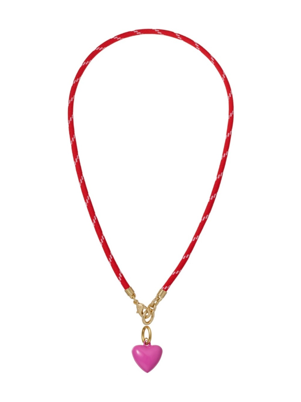 Roxanne Assoulin The Happy
Cord
Charm Necklace Red Cord
Magenta Heart